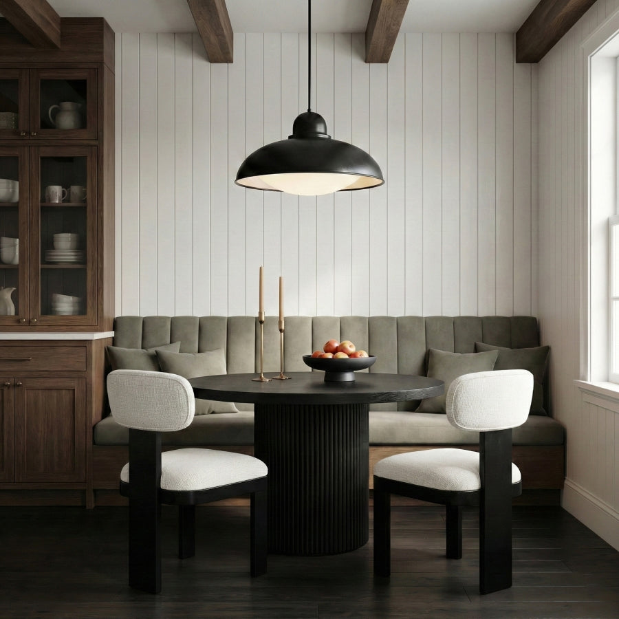 Timbra Linen Textured Fabric Upholstered Dining Chair