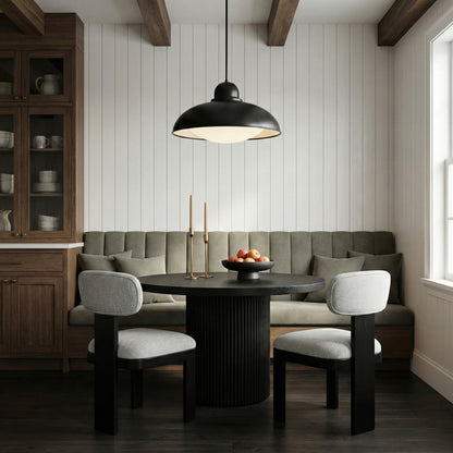 Timbra Linen Textured Fabric Upholstered Dining Chair
