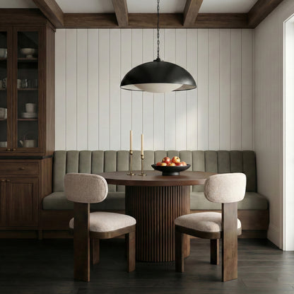 Timbra Linen Textured Fabric Upholstered Dining Chair