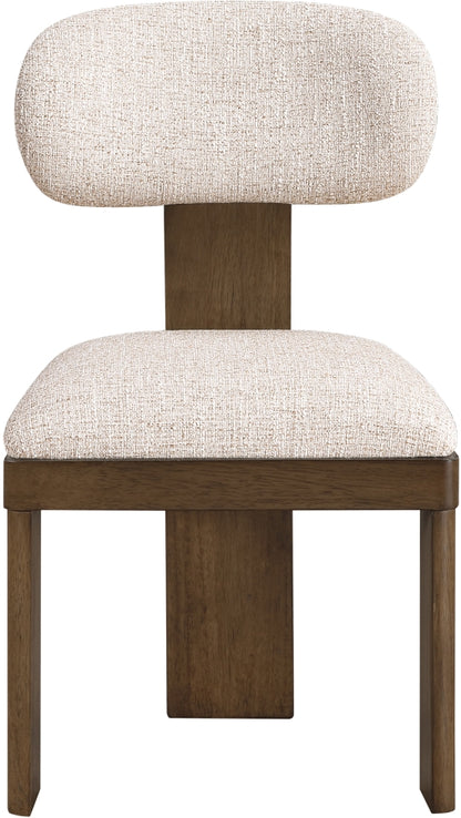 Timbra Linen Textured Fabric Upholstered Dining Chair