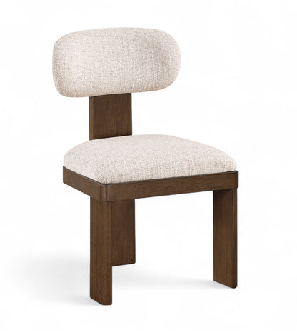 Timbra Linen Textured Fabric Upholstered Dining Chair