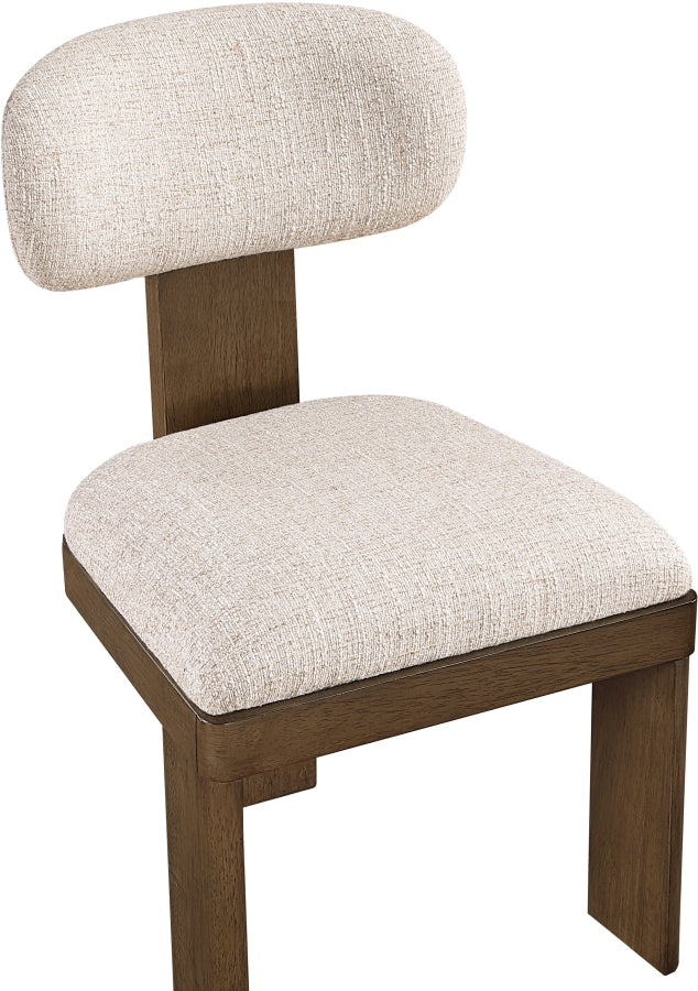Timbra Linen Textured Fabric Upholstered Dining Chair