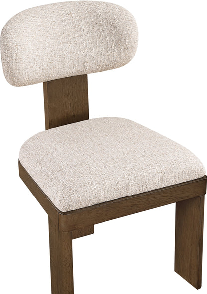 Timbra Linen Textured Fabric Upholstered Dining Chair