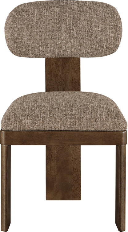 Timbra Linen Textured Fabric Upholstered Dining Chair