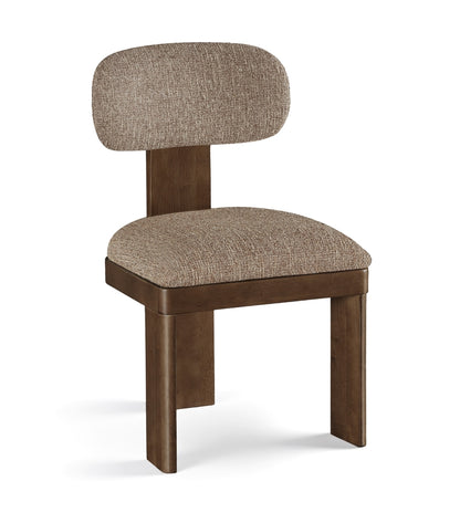 Timbra Linen Textured Fabric Upholstered Dining Chair