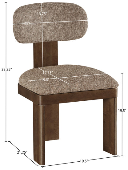 Timbra Linen Textured Fabric Upholstered Dining Chair