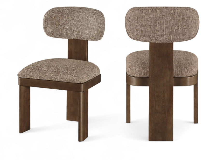 Timbra Linen Textured Fabric Upholstered Dining Chair