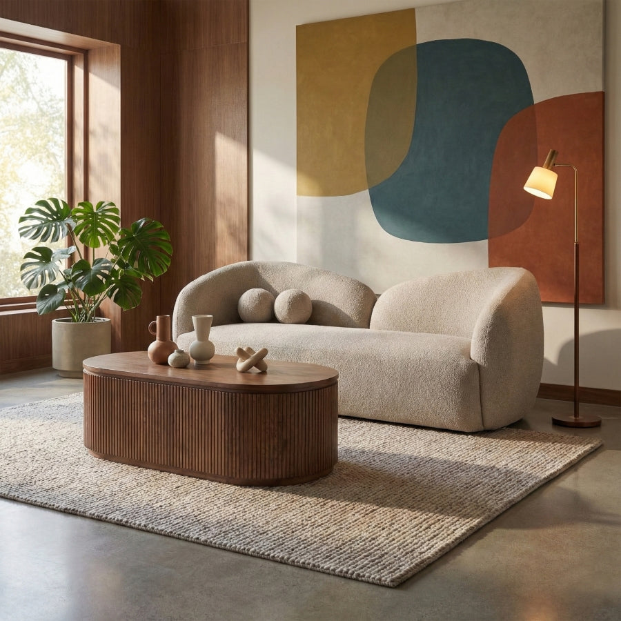 Elowen 91" Fabric Upholstered Sofa
