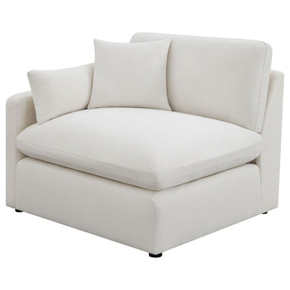 Hobson 4-Piece Upholstered Modular Sectional Sofa Ivory