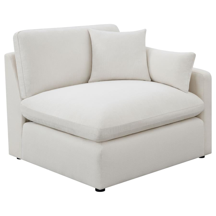 Hobson 4-Piece Upholstered Modular Sectional Sofa Ivory