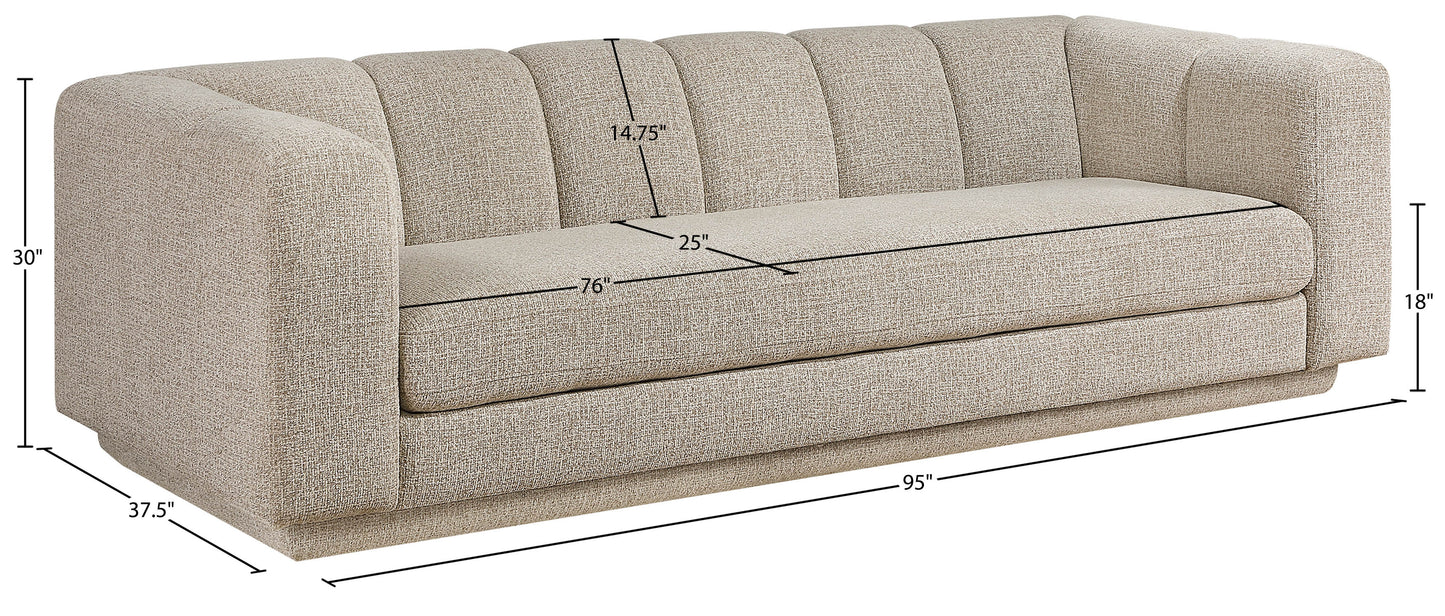 Modari 95" Fabric Upholstered Sofa
