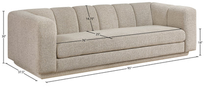 Modari 95" Fabric Upholstered Sofa