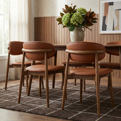 Leesa Vegan Leather Upholstered Dining Chair
