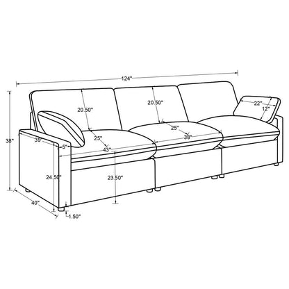 Collins Modular Power Sofa — Grey