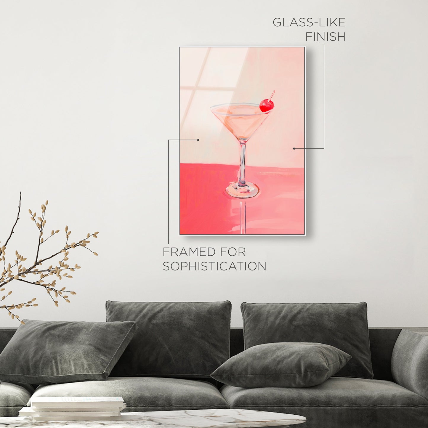 Blush in Glass | Acrylic Panel