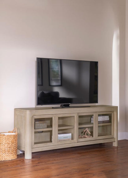 SOLANO 71-INCH 2-DOOR TV STAND MEDIA CONSOLE WEATHERED MANGO