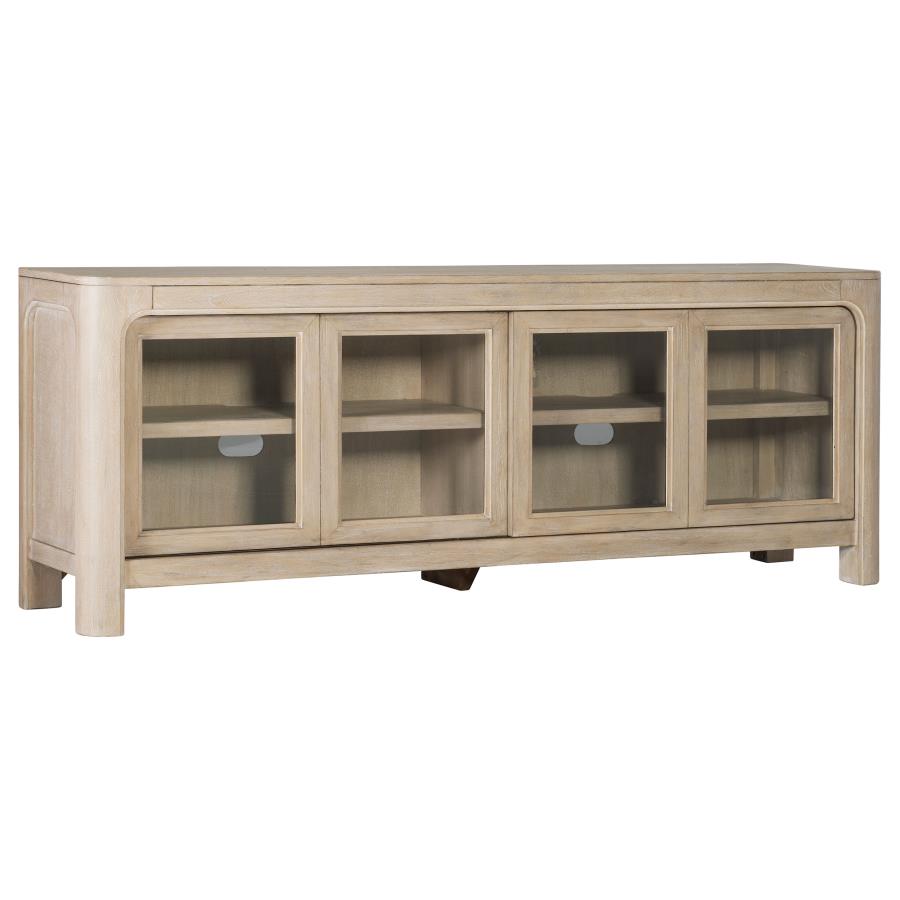 SOLANO 71-INCH 2-DOOR TV STAND MEDIA CONSOLE WEATHERED MANGO