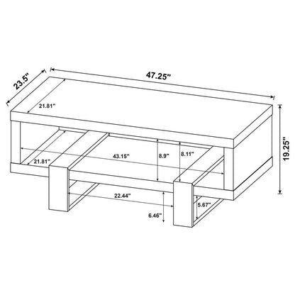 Dinard Engineered Wood Cocktail Coffee Table Mango