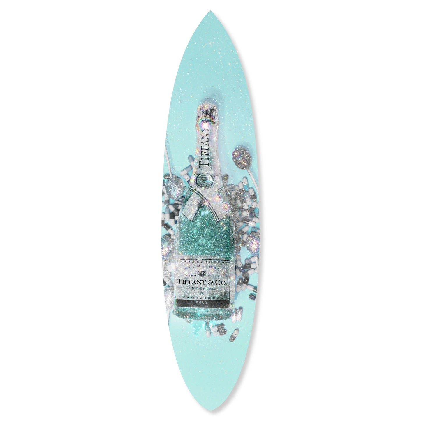 Diamond Drinks and Candy Surfboard