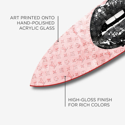 Noir and Blush Lips Surfboard
