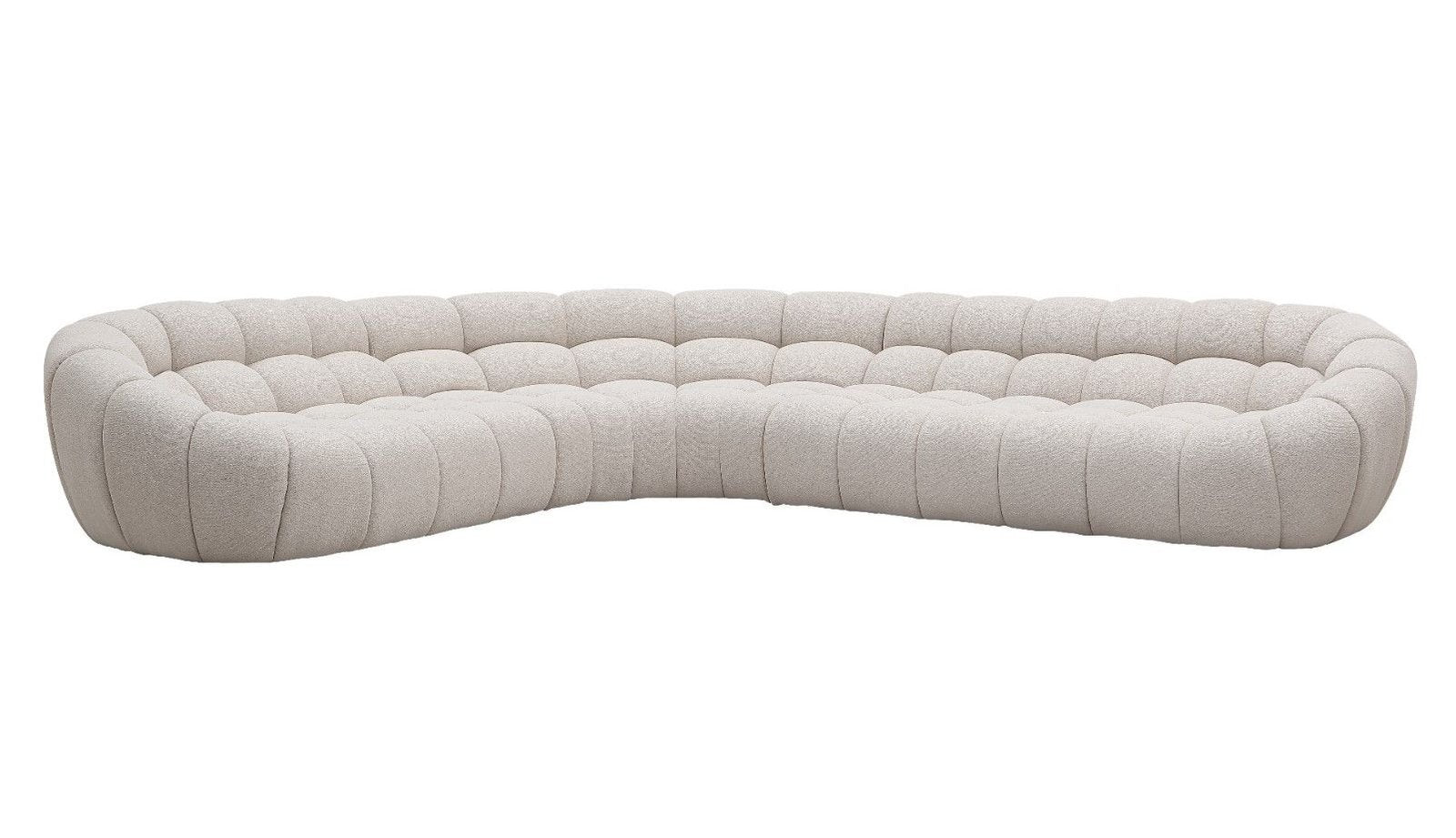bubble Modern Beige Curved Sectional Sofa