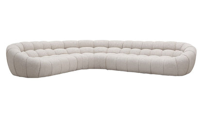 bubble Modern Beige Curved Sectional Sofa