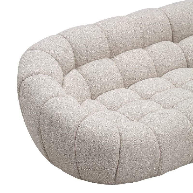 bubble Modern Beige Curved Sectional Sofa
