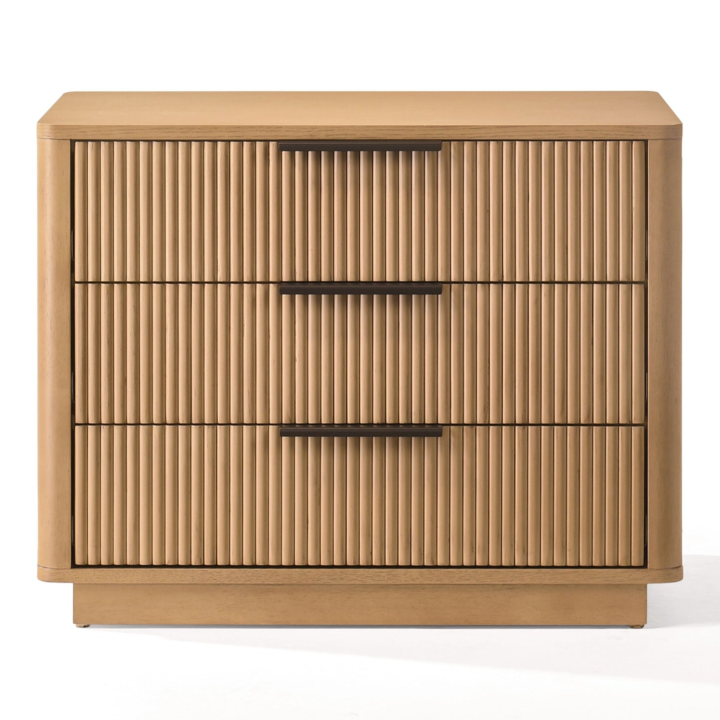 Santa Monica - Modern Natural Oak 3 Drawer Nightstand