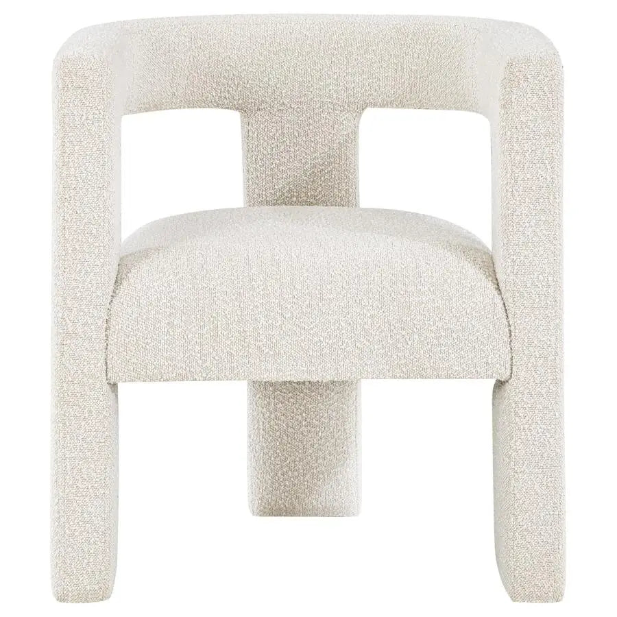 alaska Boucle Upholstered Accent Side Chair White