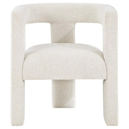 alaska Boucle Upholstered Accent Side Chair White