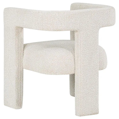 alaska Boucle Upholstered Accent Side Chair White