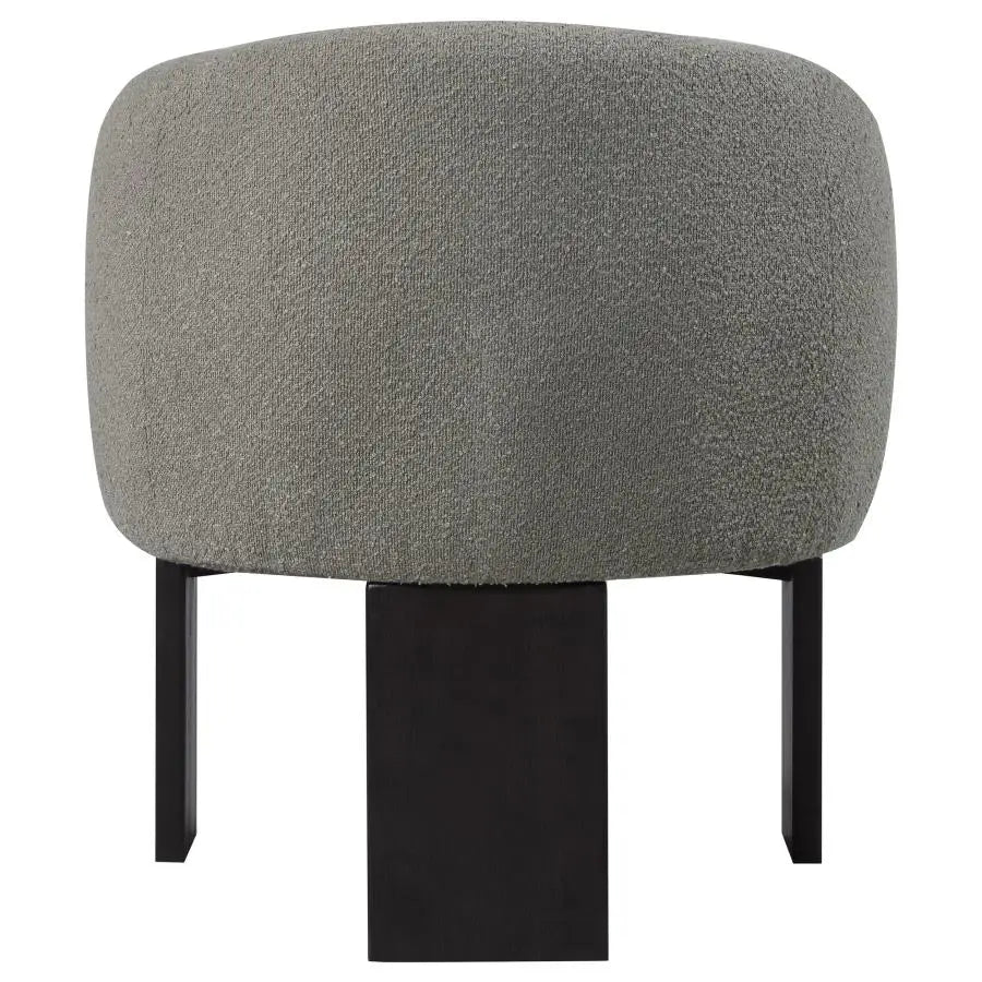 VALERIA Boucle Upholstered Barrel Back Accent Chair Brown