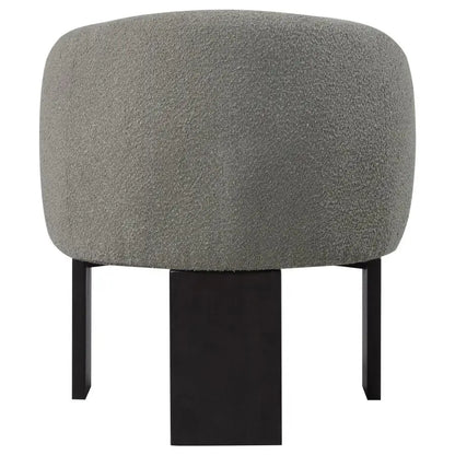 VALERIA Boucle Upholstered Barrel Back Accent Chair Brown