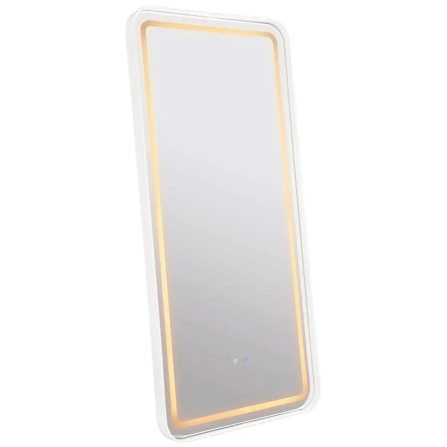 Glendora 32 x 71 Inch LED Standing Mirror BT Speakers Black