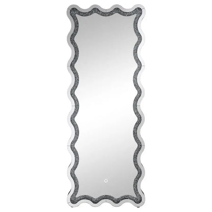 Brixey 24 x 63 Inch LED Lighting Standing Floor Mirror Black