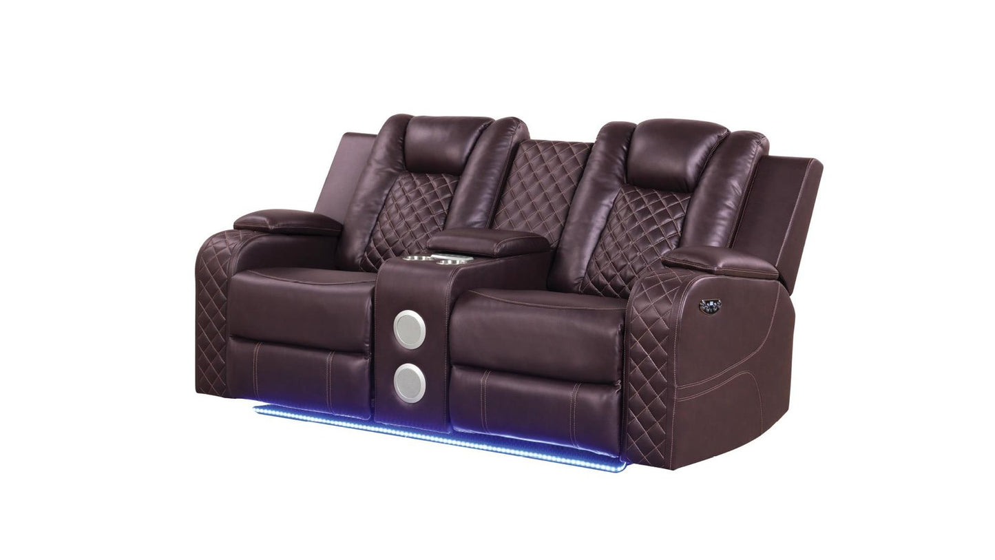 BENZ 2 PC LIVING ROOM SET IN BROWN