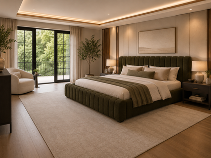 Isabella Bed – Teddy Olive (Custom Made)