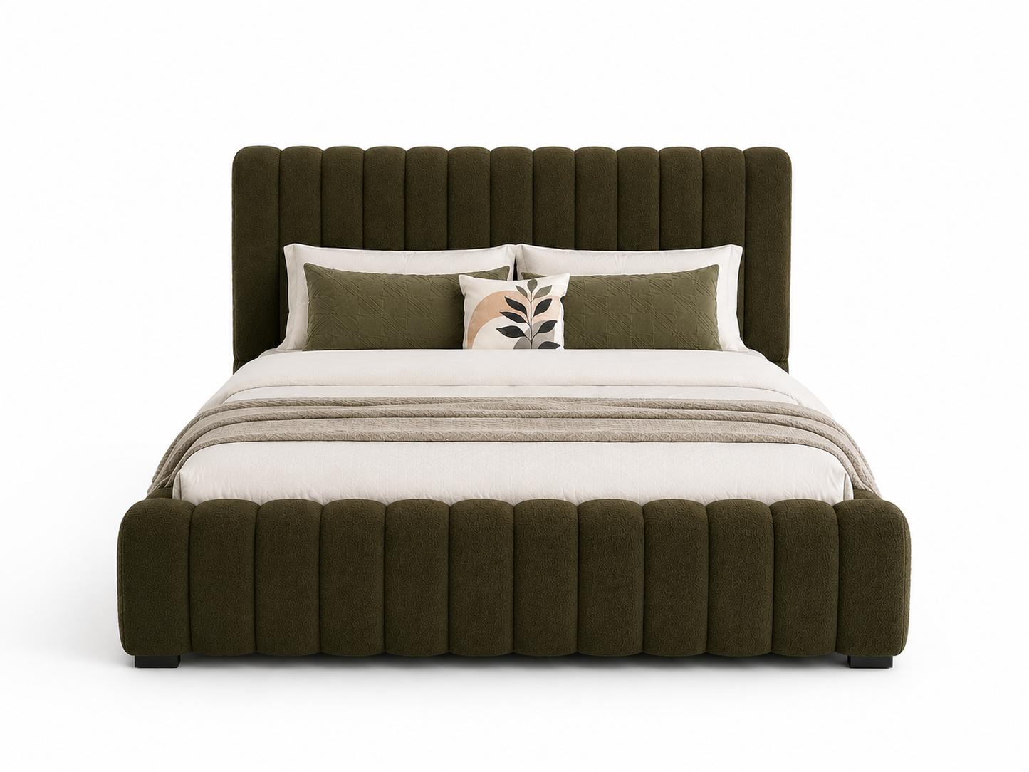 Isabella Bed – Teddy Olive (Custom Made)