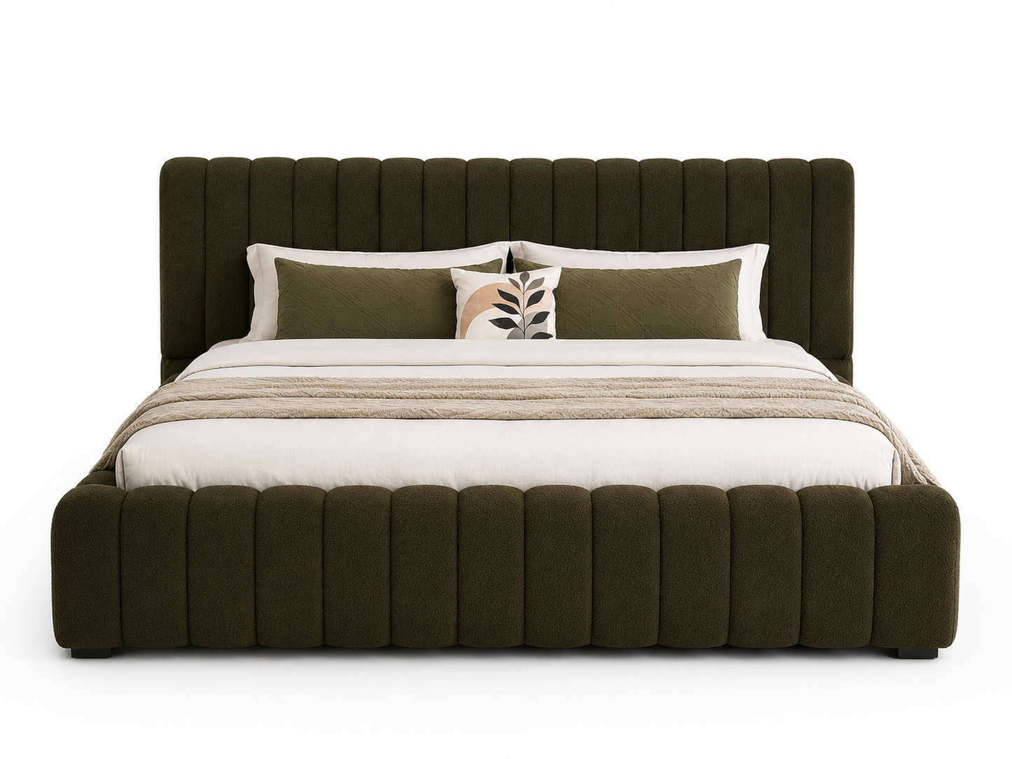 Isabella Bed – Teddy Olive (Custom Made)
