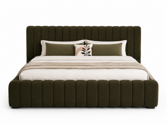 Isabella Bed – Teddy Olive (Custom Made)