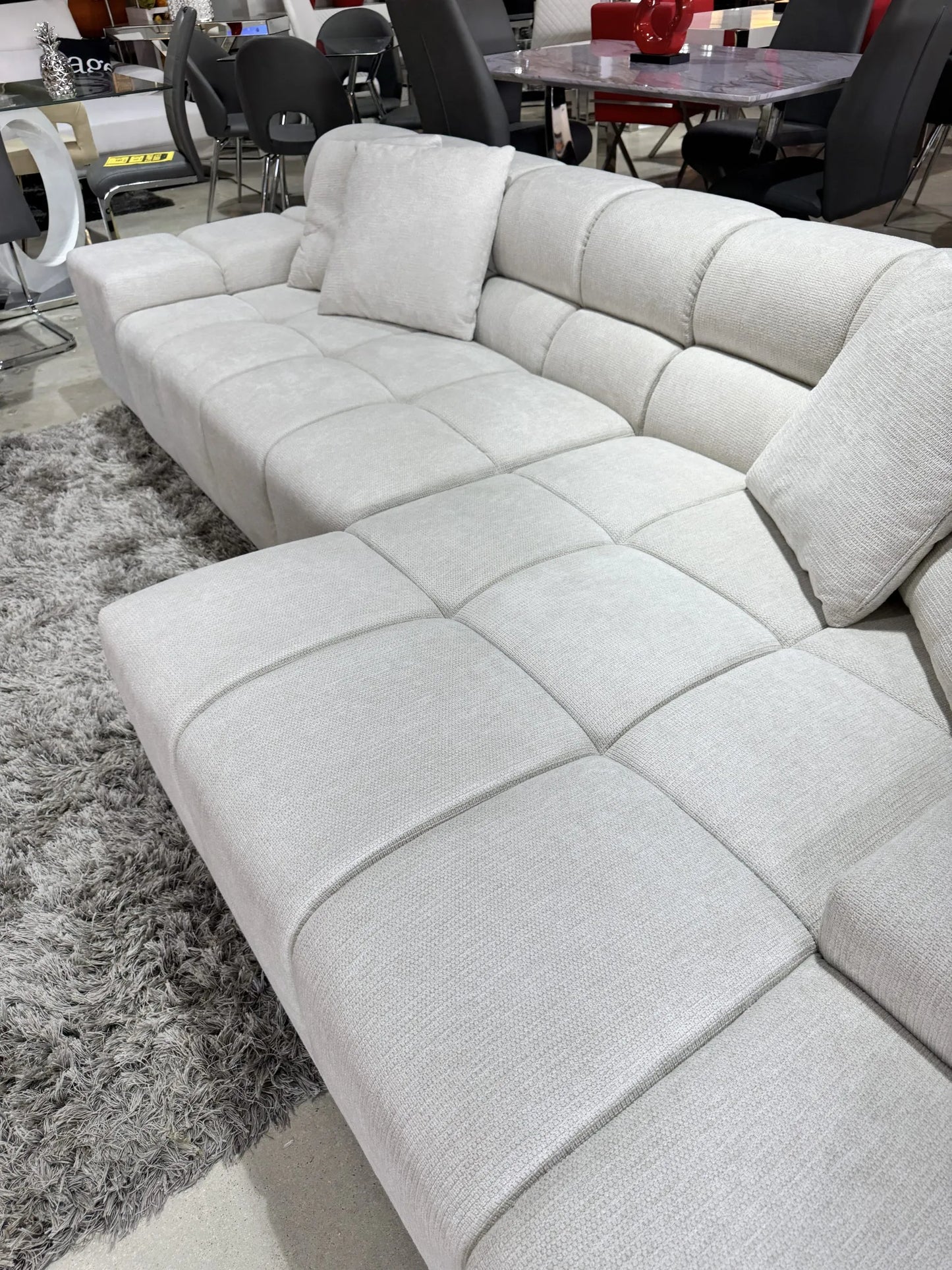 Midtown Sectional Cream LEFT