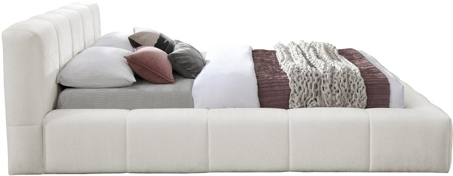 Carlin Chenille Fabric Upholstered Bed king size