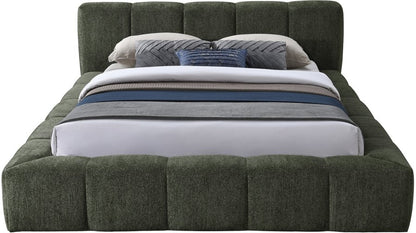 Carlin Chenille Fabric Upholstered Bed king size