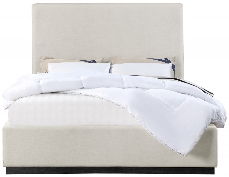 Alfie Linen Textured Fabric Bed Queen Bed