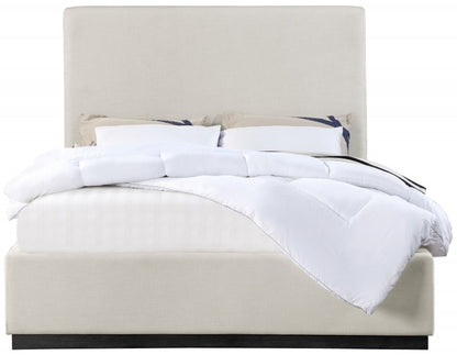 Alfie Linen Textured Fabric Bed Queen Bed