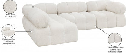 Ames 136" Boucle Fabric Sectional