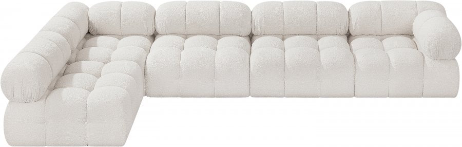 Ames 136" Boucle Fabric Sectional
