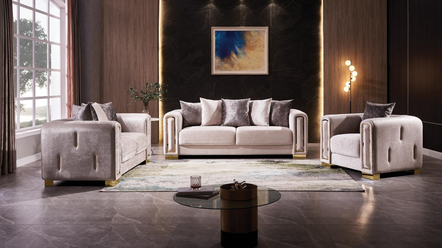 IMPREZA 2 PC LIVING ROOM SET IN BEIGE