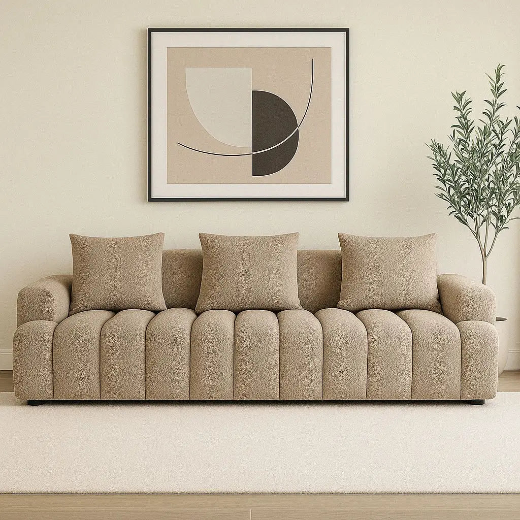 ISABELLA SOFA 96 INC CUSTOM-MADE TEDDY - STEEL