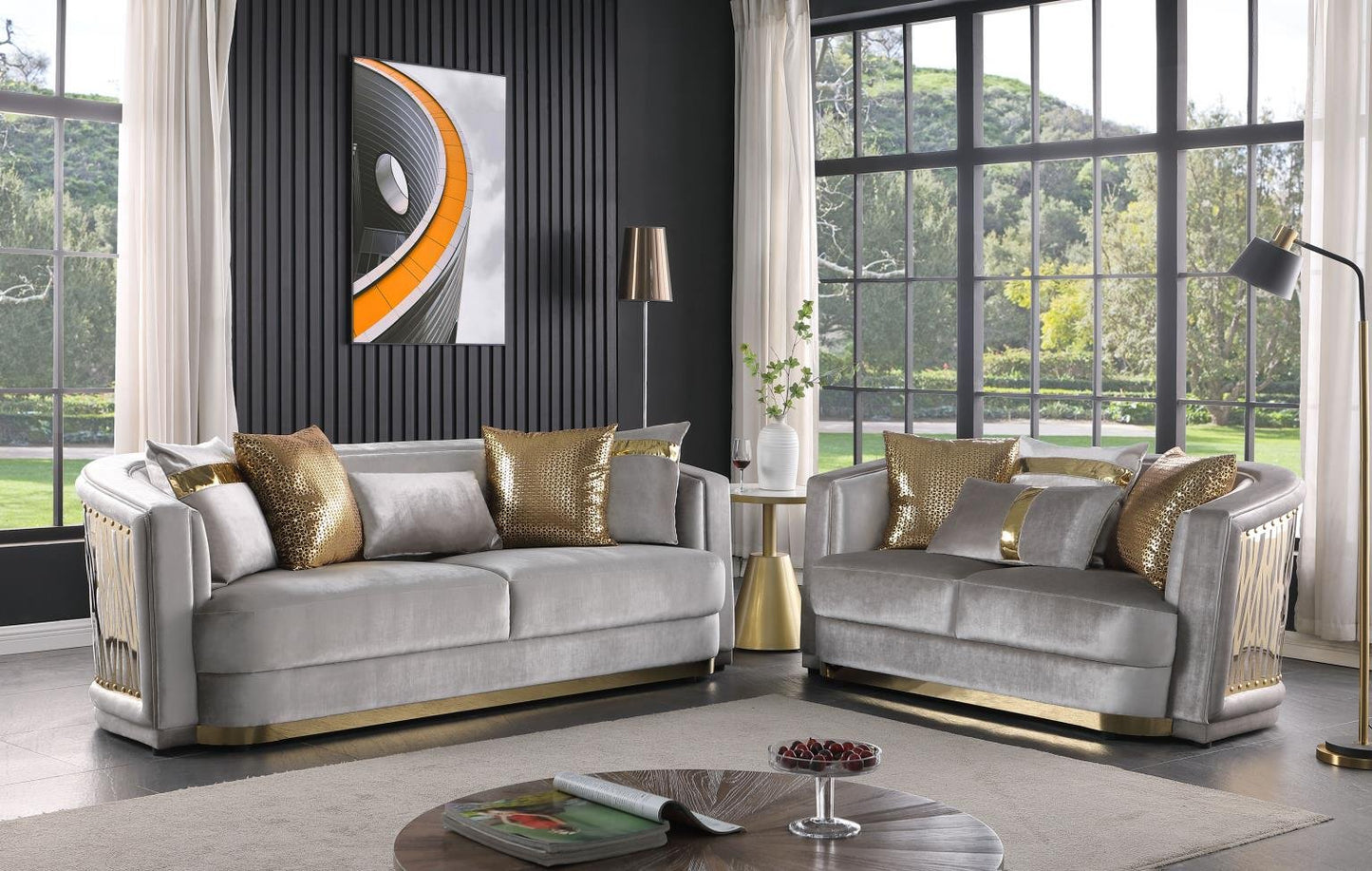 L865 - ABBY LIVING ROOM SET 2 PC